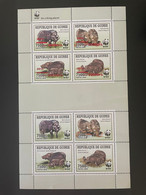 Guinée Guinea 2009/2019 ERROR DISPLACED OVERPRINT Faune Fauna Birds Hylochère Panda WWF MNH** RARE - Unused Stamps