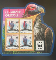 Djibouti 2016/2019 ERROR DISPLACED OVERPRINT Faune Fauna Birds Vautour Vulture Geier Panda WWF MNH** RARE - Águilas & Aves De Presa