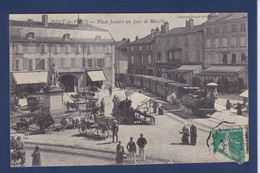 CPA [01] Ain > Pont-de-Vaux Tramway Train Chemin De Fer Marché Circulé - Pont-de-Vaux