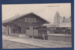 CPA [72] Sarthe > Connerre Train Gare Chemin De Fer Circulé - Connerre