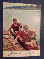 Postcard  Lyudmila Pinaeva Ekaterina Kukishko  - OLYMPIC CHAMPION - Rowing -  1973 KAYAK - Aviron