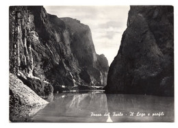 Delcampe - 12955 " PASSO DEL FURLO-IL LAGO E PROFILI "  -VERA FOTO-CARTOLINA SPEDITA 1957 - Pesaro