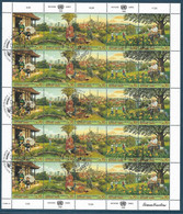Delcampe - Nation Unies (Genève) 1996 - Feuille Entière De 25 Valeurs - Y&T N° 312 à 316 (o)  TB. - Oblitérés