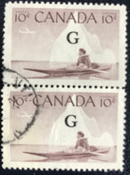 Canada - P5/46 - (°)used - 1955 - Michel 43 I - Eskimojager - Aufdrucksausgaben