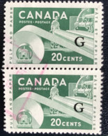 Canada - P5/46 - (°)used - 1956 - Michel 48 I - Papier En Pulp - Aufdrucksausgaben