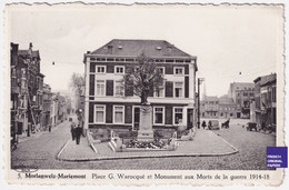 Delcampe - CPA Morlanwelz-Mariemont Place G. Warocqué Et Monument Aux Morts De La Guerre 14-18 Ed. Meunier A43-15 - Morlanwelz