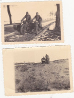 Delcampe - 48470 -   Ancienne  Moto  Avec Side  Car -  Soldat  Allemand - 2  Photos 9 X 6 Et 8,5  X  6  -  Militaria - Motorräder