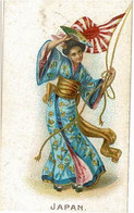 Delcampe - Chromo Japan Japon Nippon Geisha Smoke Player's Navy Mixture Country Series Litho Flag Drapeau Costume Dress Folklore - Altri & Non Classificati