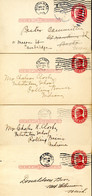 UX24 4 Postal Cards Used NORTH CAROLINA And OHIO 1913-14 - 1901-20