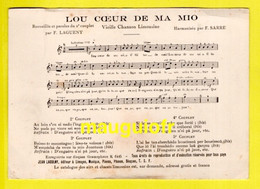 Delcampe - FOLKLORE / MUSIQUE ET CHANT / LIMOUSIN / VIEILLE CHANSON LIMOUSINE : LOU COEUR DE MA MIO / MUSIQUE ET PAROLES - Musik