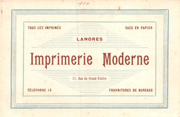 Delcampe - 21-8071 : CARTE DE VISITE. LANGRES. IMPRIMERIE MODERNE - Visitenkarten