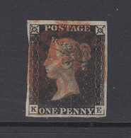 Great Britain, Scott 1 (SG 2), Used Penny Black - Usati