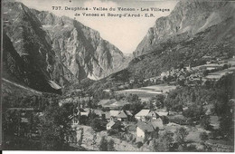 38. CPA. Isère. Dauphiné. Vallée Du Vénéon. Les Villages De Venosc Et Bourg-d'Arud - Vénosc