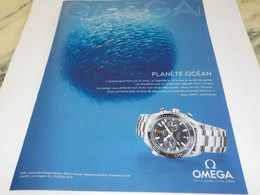 ANCIENNE PUBLICITE PLANETE OCEAN  MONTRE OMEGA 2011 - Horloges