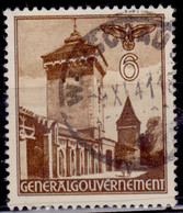 Poland, 1939, German Occupation, General Government, 6g, Used - Generalregierung