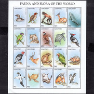 Delcampe - Lesotho 1998 Fauna Birds, Monkey, Turtle , Rhino ,sifaka ,penguin ,cheetah ,whale - Lesotho (1966-...)