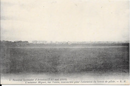 Delcampe - Semaine Lyonnaise D'Aviation (7-15 Mai 1910) - L'aviateur Mignot, Sur Voisin, Concourant Pour L'obtention Du Brevet De - Fliegertreffen