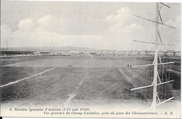 Delcampe - Semaine Lyonnaise D'Aviation (7-15 Mai 1910) - Vue Générale Du Champ D'aviation, Prise Du Poste Des Chronométreurs - Fliegertreffen