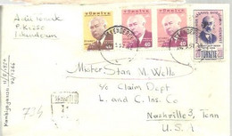 LETTER 1957  A USA  REGISTERED - Storia Postale