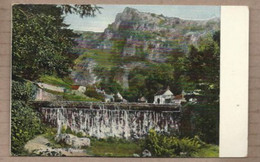 CPA ANGLETERRE - CHEDDAR - The Waterfall - TB PLAN Cascade + Vue Maisons Village - Cheddar