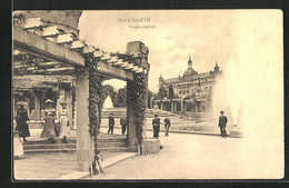 Delcampe - AK Mannheim, Spaziergänger Auf Den Friedrichsplatz - Mannheim