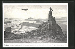 AK Gersfeld /Rhön, Flieger-Denkmal Auf Der Wasserkuppe Mit Flugzeug - Rhön