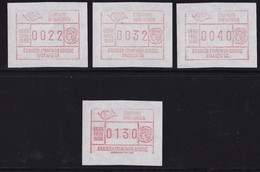 GREECE 1986 FRAMA Stamps For Philatelic Exhabition Of Heraklion Exhabition Set Of 22-32-40 Dr + 130 D MNH Hellas M 13 II - Machine Labels [ATM]