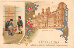 CPA 75 PARIS IVe CPA PUBLICITE TREBUCIEN CHOCOLAT GOURMET RACCOMMODEUR - District 04