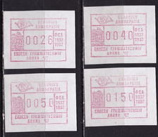 GREECE 1987 FRAMA Stamps For Philatelic Exhabition Athens '87 Set Of 26-40-50 + Extra 150 Dr MNH Hellas M 15 II - Machine Labels [ATM]