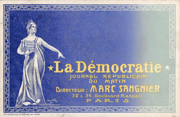 CPA 75 PARIS VIIe BOULEVARD RASPAIL JOURNAL REPUBLICAIN LA DEMOCRATIE DIRECTEUR MARC SANGNIER - Paris (07)