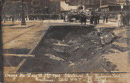 CPA 75 PARIS VIIIe CARTE PHOTO ORAGE DU 17-18 JUIN 1909 EBOULEMENT RUE SAINT LAZARE HOTEL TERMINUS - Arrondissement: 08