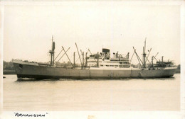 Delcampe - ARMANISTAN * Carte Photo * Bateau Cargo Paquebot Commerce Marine Marchande ? Compagnie Société Fc Strick - Handel