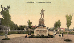Delcampe - 40 SAINT SEVER PLATEAU DE MORLANE  BELLE ANIMATION CARTE COULEUR TOILEE CLICHE UNIQUE - Saint Sever