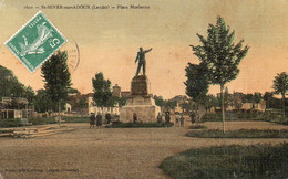 Delcampe - 40 SAINT SEVER PLACE MORLANNE  BELLE ANIMATION CARTE COULEUR TOILEE CLICHE UNIQUE - Saint Sever