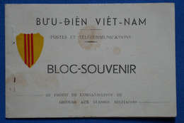 X7 VIETNAM   CARNET BLOC COMPLET RARE  BUU-DIEN 1930  AU PROFIT DES BLESSES MILITAIRES   +  A VOIR  ++ - Viêt-Nam