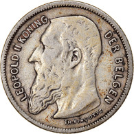 Monnaie, Belgique, Leopold II, 2 Francs, 2 Frank, 1904, Bruxelles, TB, Argent - 2 Francs