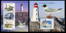 Chad 2021 Lighthouses And Seaguls. (121) OFFICIAL ISSUE - Phares