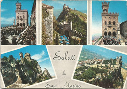 Delcampe - P6360 Saluti Da San Marino - Panorama Vedute Multipla / Viaggiata - San Marino