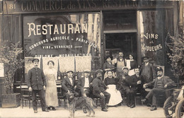 CPA 75 PARIS XVIIe CARTE PHOTO CORMOULS COMMERCE DE VINS RESTAURANT 81 RUE DE TOCQUEVILLE - Arrondissement: 17