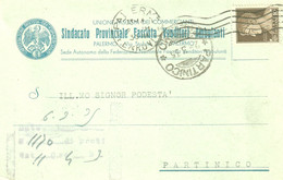 Cartolina - Sindacato Provinciale Fascista Venditori Ambulanti - 1935 - Cartes De Membre