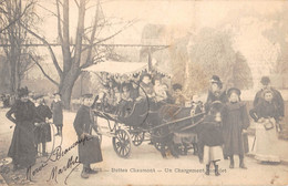 Delcampe - CPA 75 PARIS XIXe BUTTES CHAUMONT UN CHARGEMENT COMPLET (ATTELAGE ENFANTS - Paris (19)