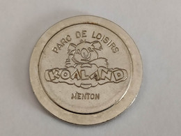 Jeton Koaland Menton France Parc D'attractions Fun Park Pretpark Koala - Other & Unclassified