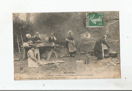 Delcampe - PLOERMEL (MORBIHAN) 1-761 PREPARTION D'UN REPAS DE NOCES A LA CAMAPGNE  (BELLE ANIMATION) 1908 - Ploërmel