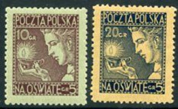 POLAND 1927 Education Fund LHM / *. Michel 247-48 - Nuevos