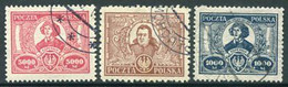 POLAND 1923 Copernicus Anniversary Used. Michel 182-84 - Oblitérés