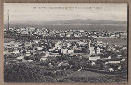 Delcampe - CPA ALGERIE - BONE - Vue Générale De Bône Et De La Colonne Randon - TB PLAN D'une Partie De La Ville - Annaba (Bône)