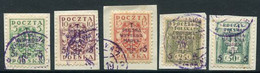 POLAND 1919 National Stamp Exhibition: White Cross Fund Perforated Used. Michel 118-22A - Usati