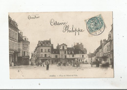 Delcampe - AVALLON PLACE DE L'HOTEL DE VILLE (PHARMACIE DARDAILLON. MACHINES BICYCLETTES HURTU. HOTEL AU SOLEIL LEVANT) 1904 - Avallon