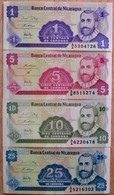 009 - LOT De 4 BILLETS NICARAGUA - SPL à NEUF - Nicaragua