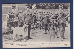 CPA Chèvre Caprin écrite Vélo Cycle Militaria Cachet Ambulance - Autres & Non Classés